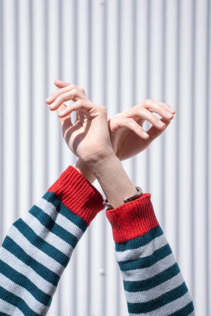 Cotton skipper border pullover