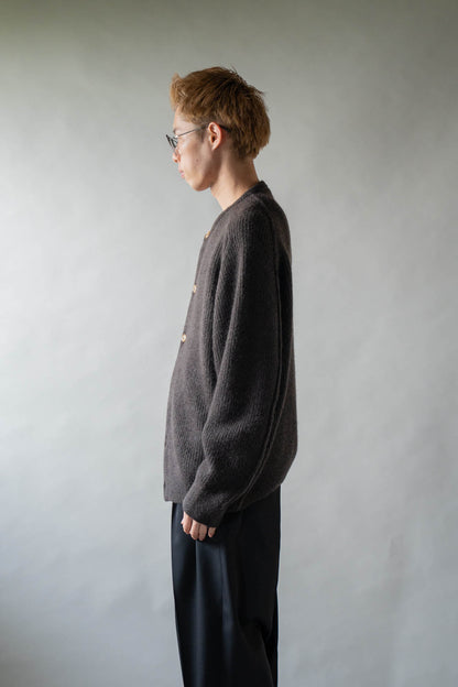 CREW-NECK KNIT CARDIGAN