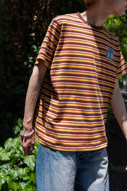 Hand-Embroidered Stripe T-Shirt