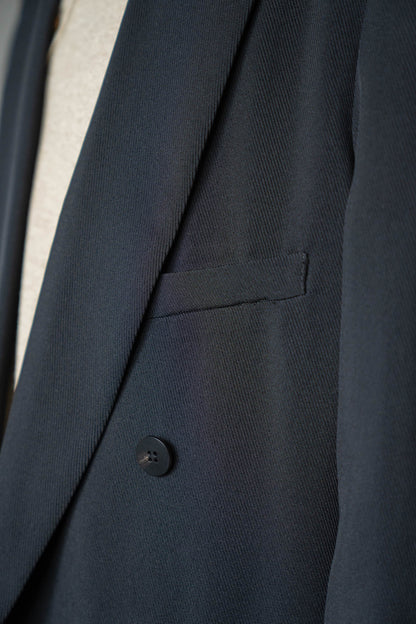 Double-breasted Jacket in Rayon Tricotine