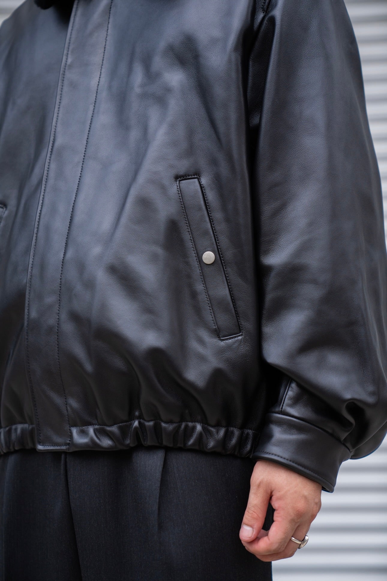 ssstein（シュタイン） 25AW - MOUTON COLLAR SHEEP LEATHER ZIP