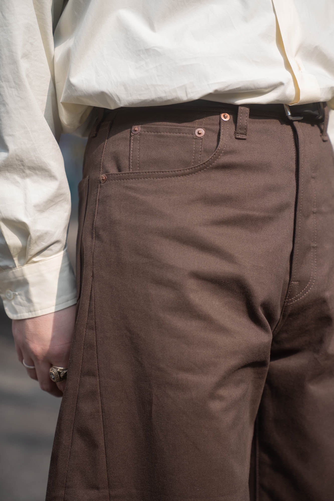 DEFORMATION WIDE COTTON PANTS(ST.1390)