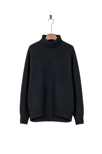 EXTRA FINE WOOL WARM KNIT TURTLE NECK LS