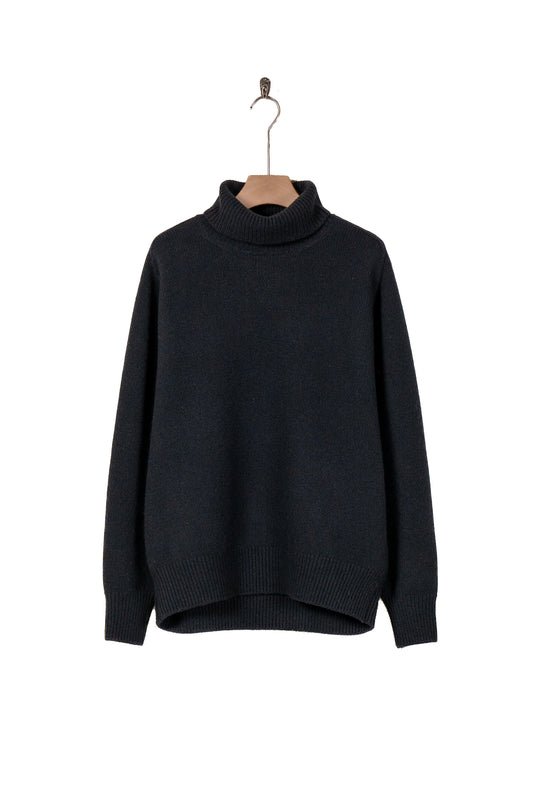 EXTRA FINE WOOL WARM KNIT TURTLE NECK LS