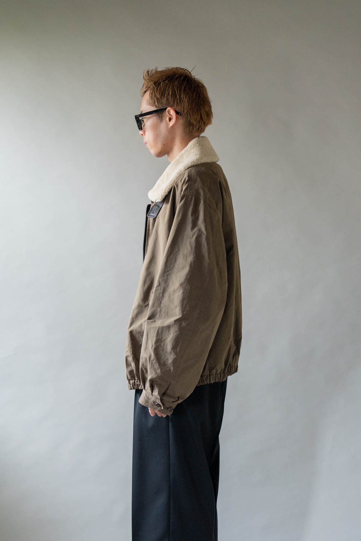 DETATCHABLE COLLAR RESIN-FINISH COTTON JACKET(ST.1576)