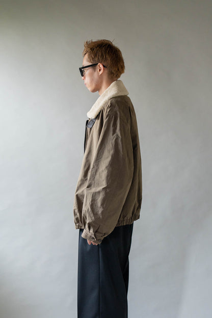 DETATCHABLE COLLAR RESIN-FINISH COTTON JACKET(ST.1576)