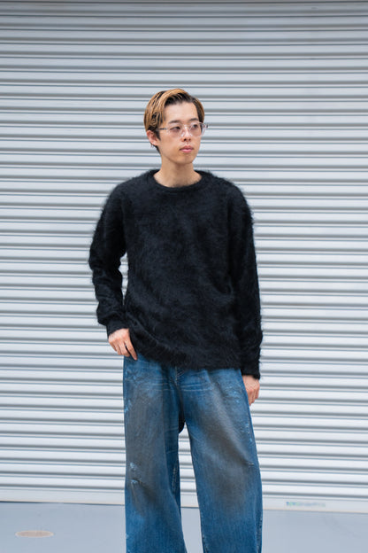 CASHMERE SHAGGY KNIT CREW NECK LS(ST.1307)