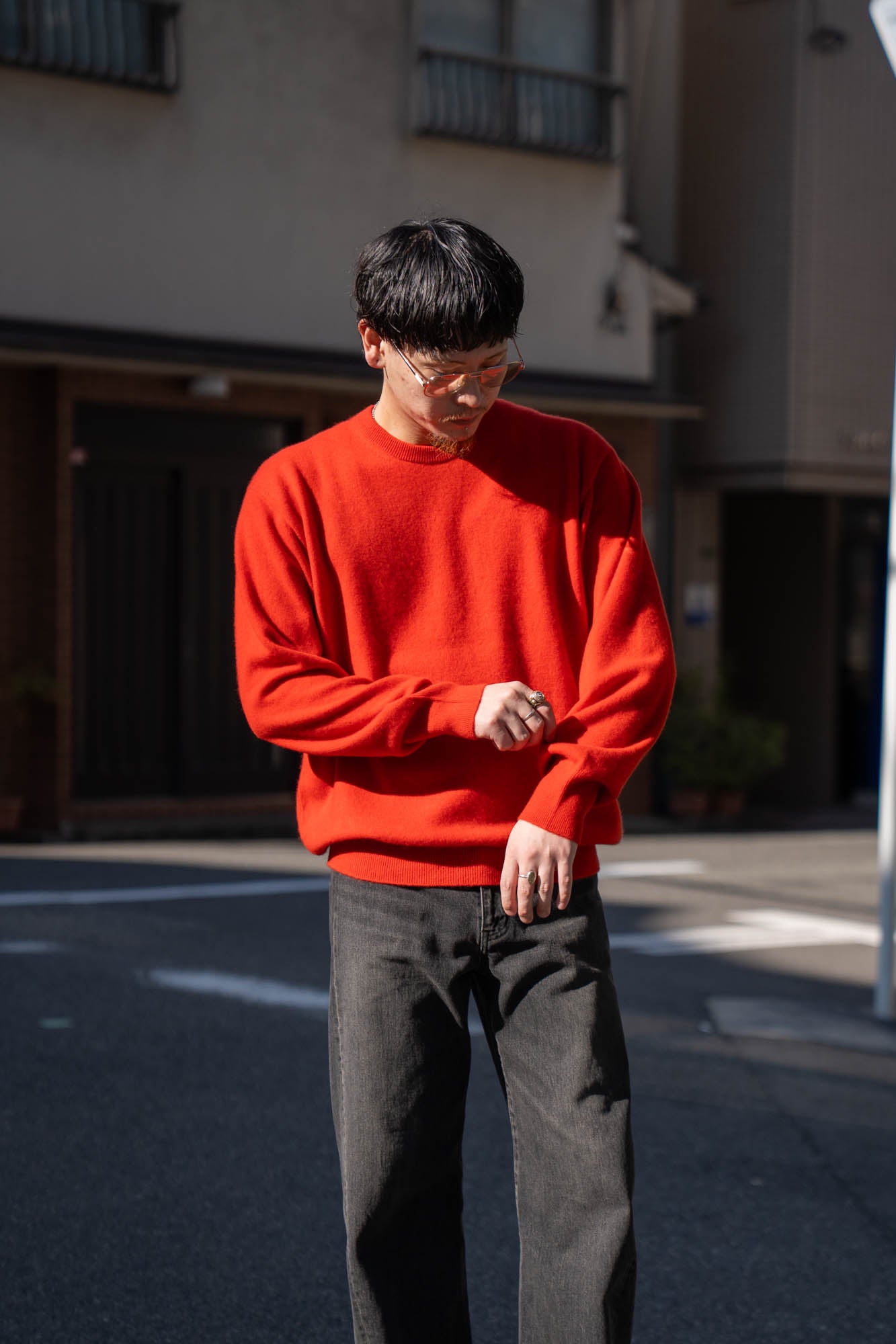PURE CASHMERE KNIT CREW NECK LS(ST.1473)