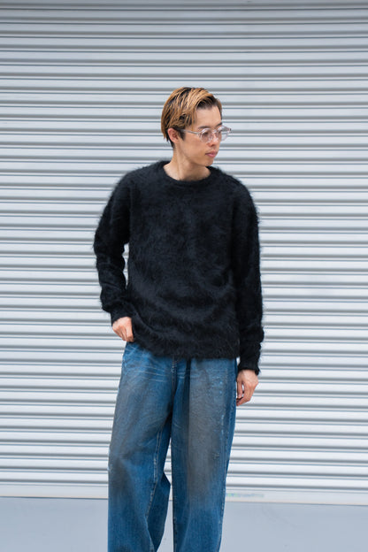 CASHMERE SHAGGY KNIT CREW NECK LS(ST.1307)
