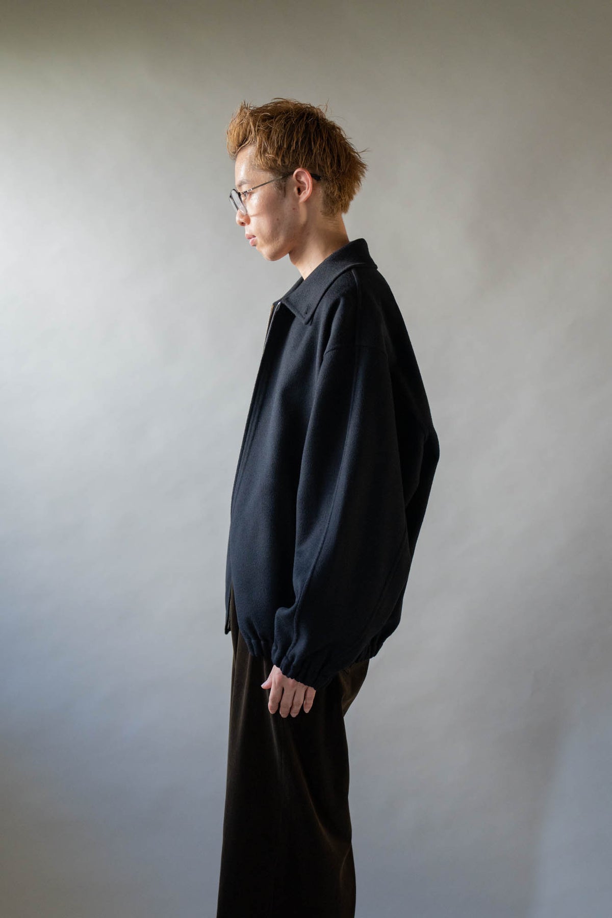 W/CA DOUBLE FACE CLOTH ZIP JACKET(ST.1545)