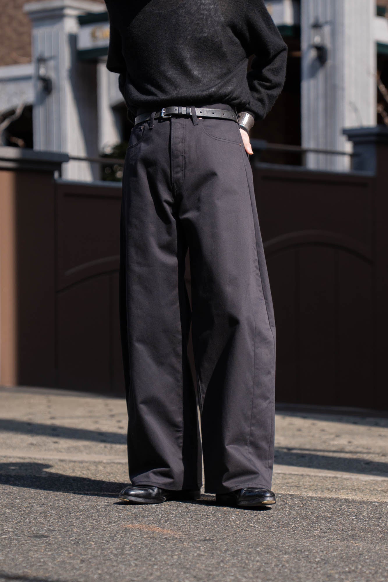 DEFORMATION WIDE COTTON PANTS(ST.1390)