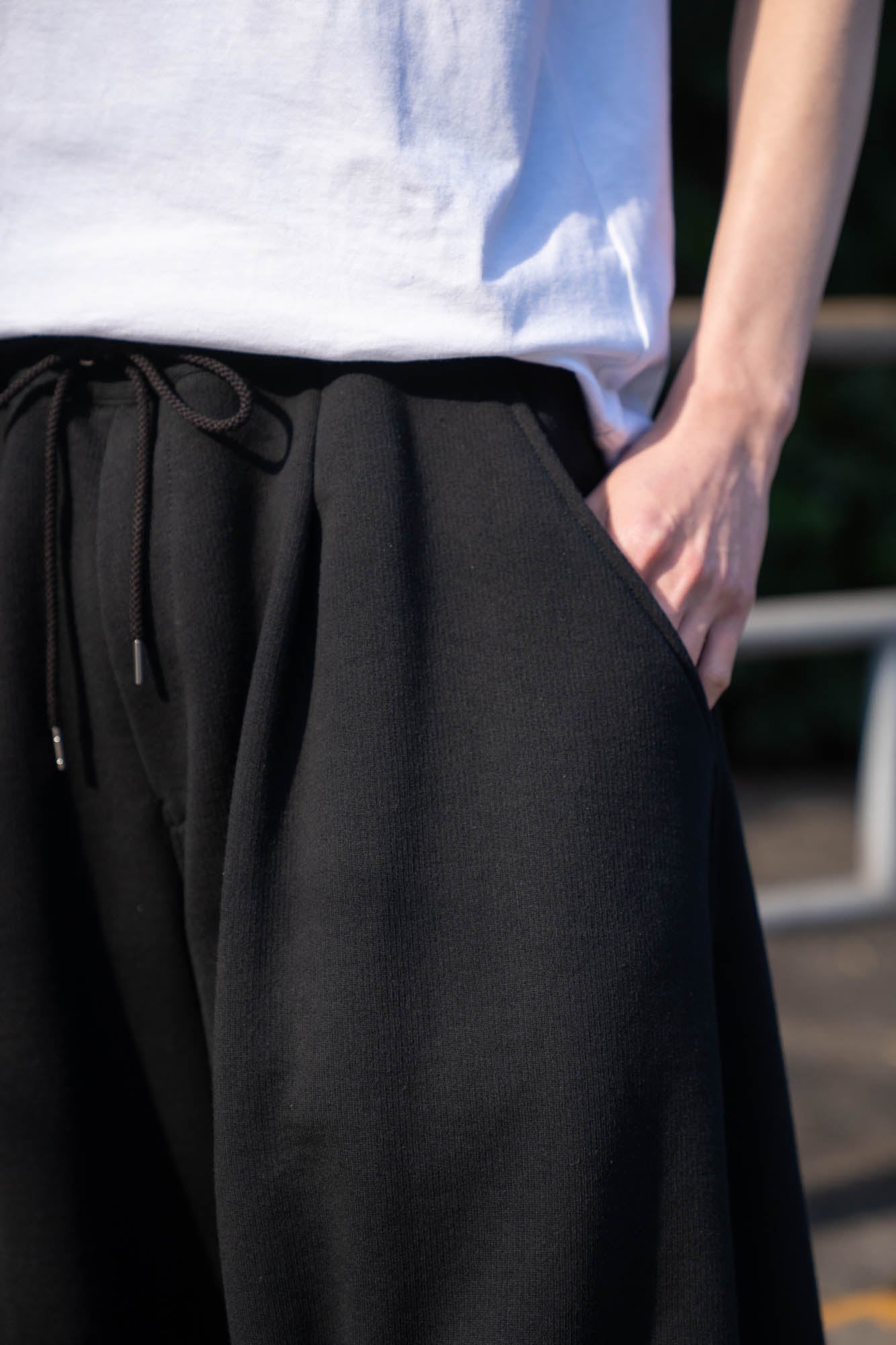 Pleated Balloon Sweat Shorts