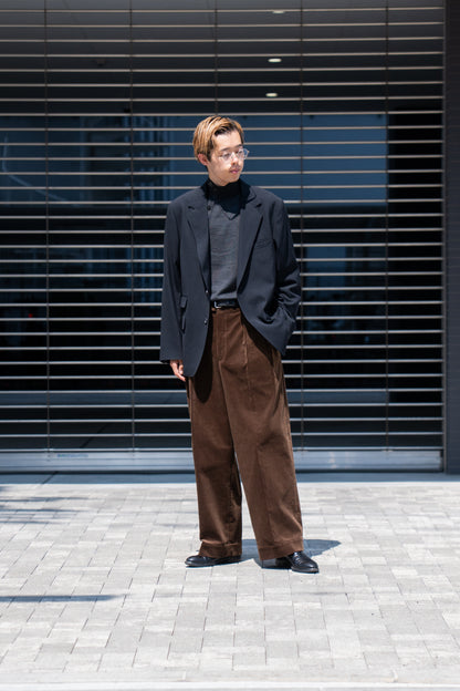 CORDUROY 2TUCK WIDE TROUSERS