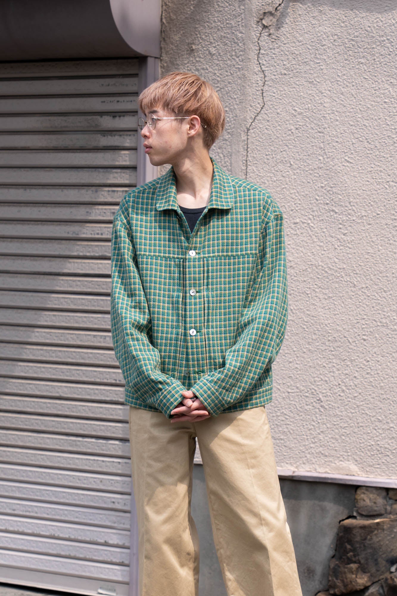 WASHED CHECK JACKET