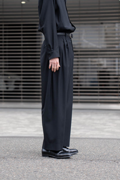 5 Tuck Trouser in Wool Tropical