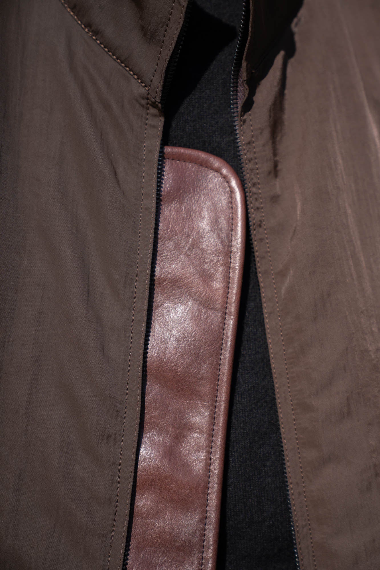 SHRUNK NYLON OVERSIZED FIGHT JACKET(ST.1386)