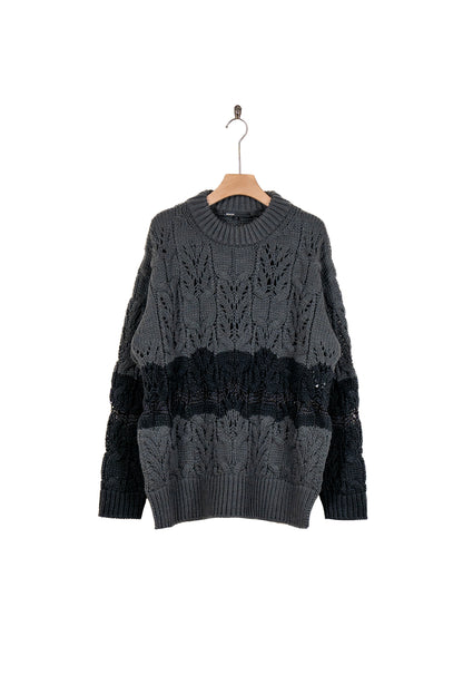 Wool cable knit sweater