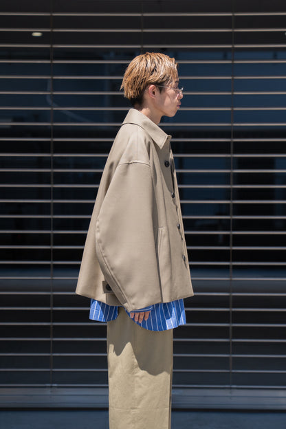 WOOL OVERSIZE SHORT COAT