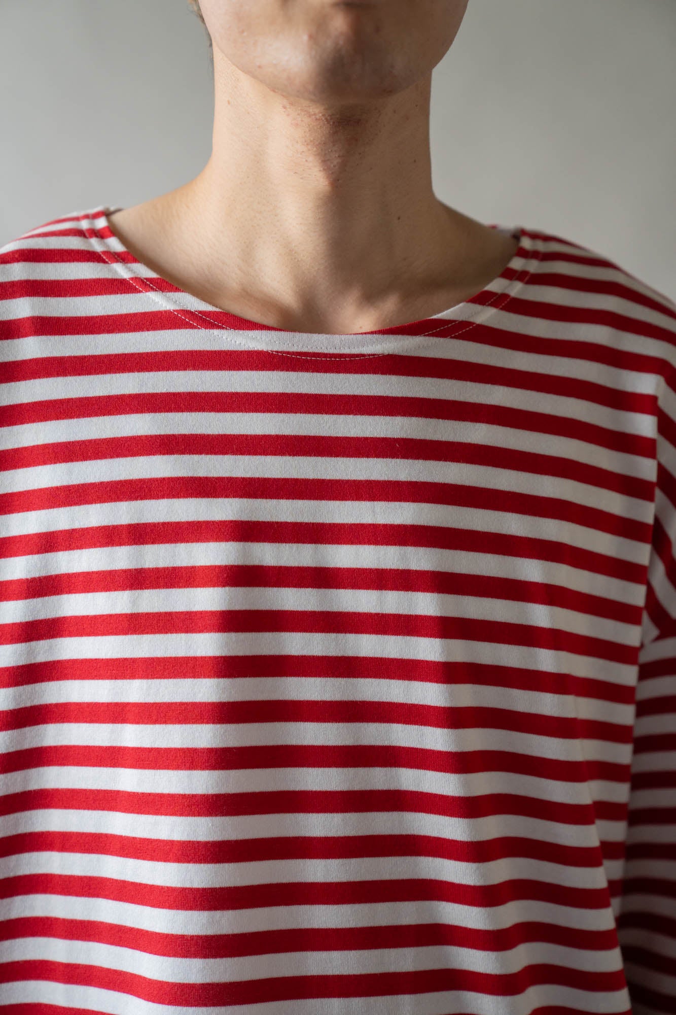 BORDER LONG T SHIRT