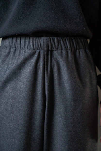 Drawstring Trousers in Wool Flannel