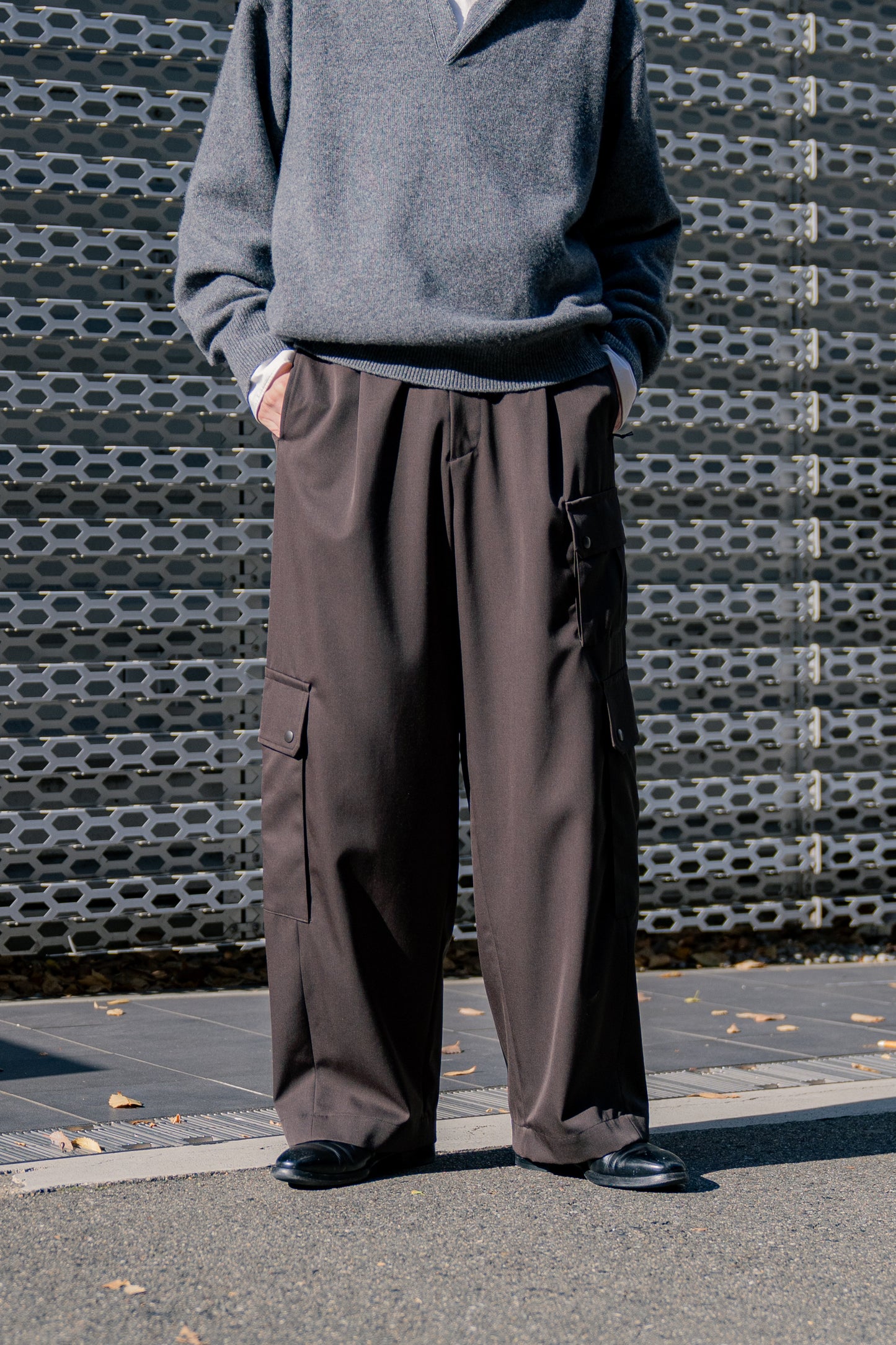 CARGO POCKET WIDE EASY TROUSERS