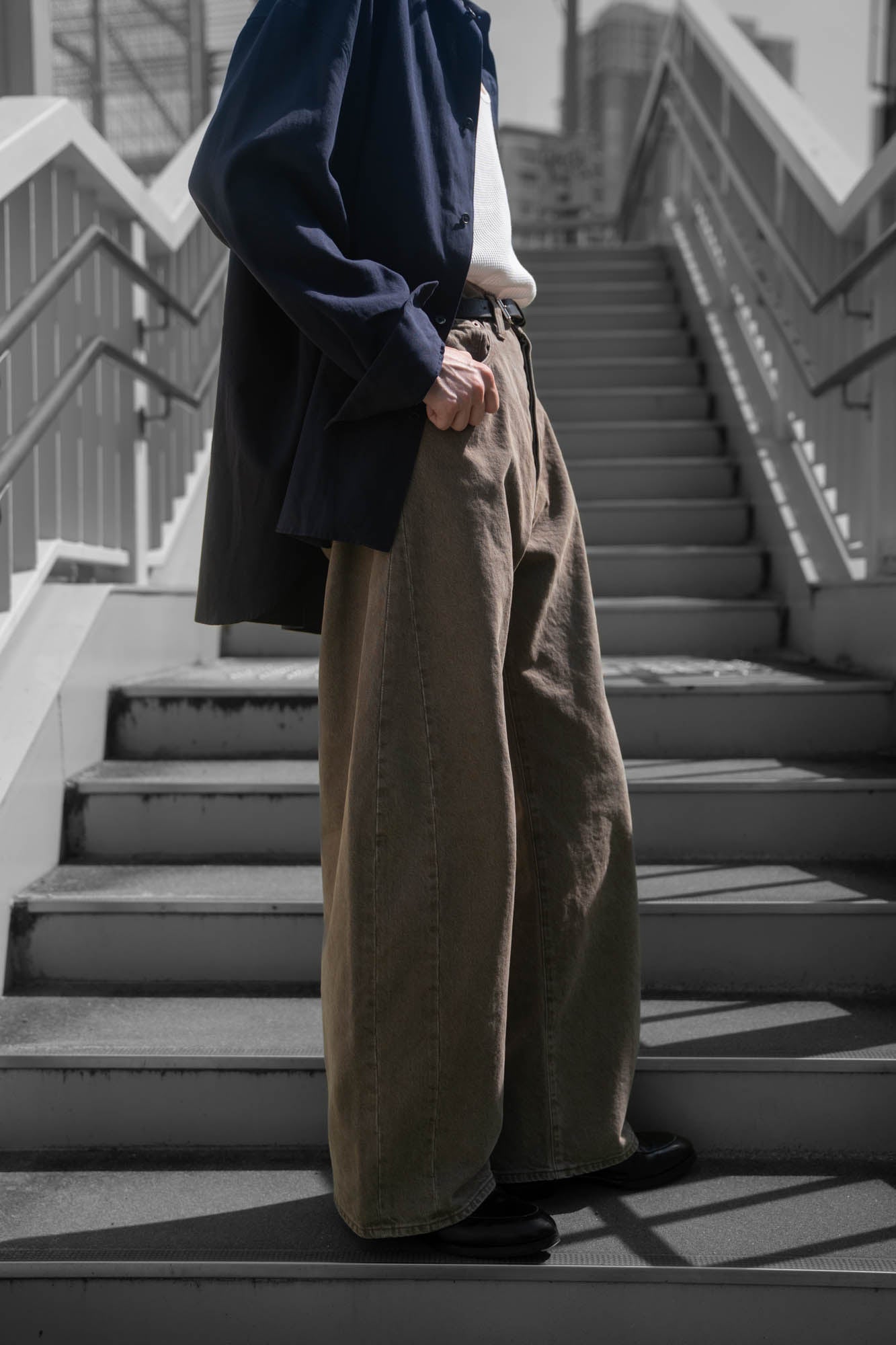 DEFORMATION WIDE COLOR DENIM PANTS(ST.1565)