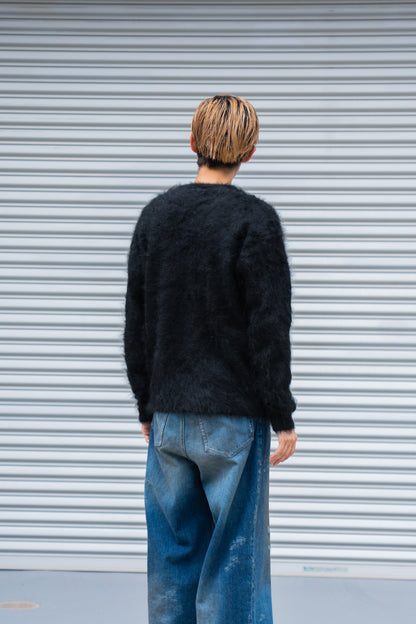 CASHMERE SHAGGY KNIT CREW NECK LS(ST.1307)