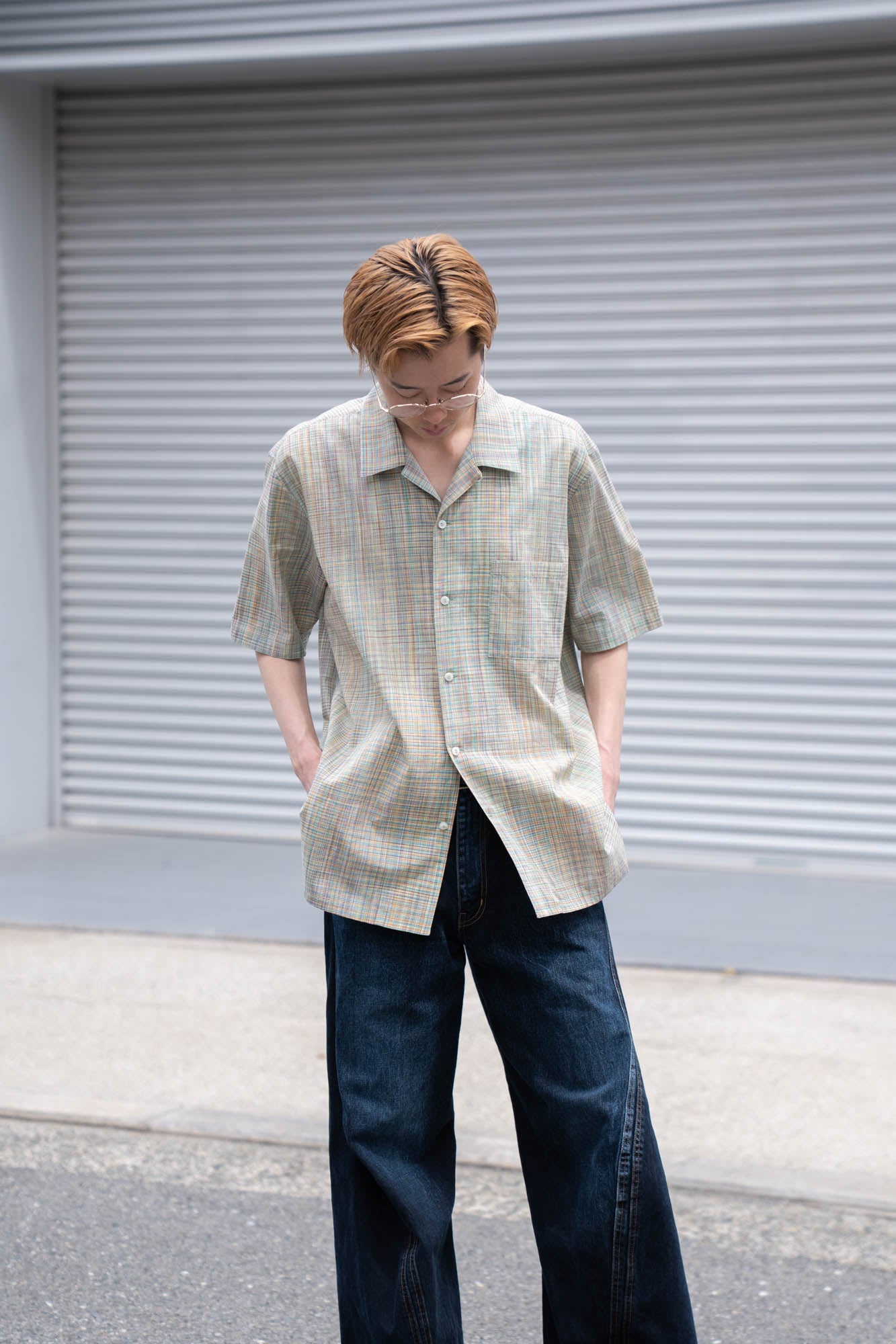 cotton ikat check shirt