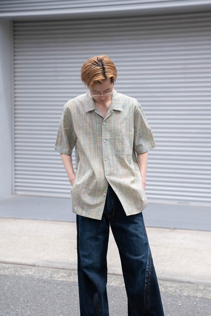 cotton ikat check shirt