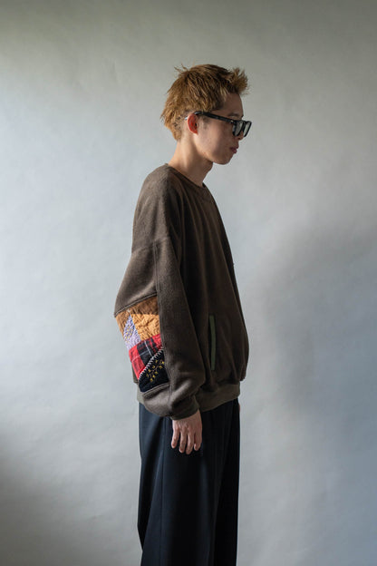 Quilt fleece pullover