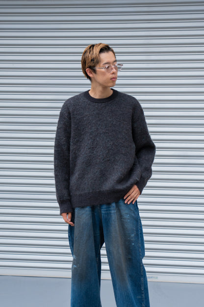 KID MOHAIR MIX JACQUARD KNIT LS(ST.1305)