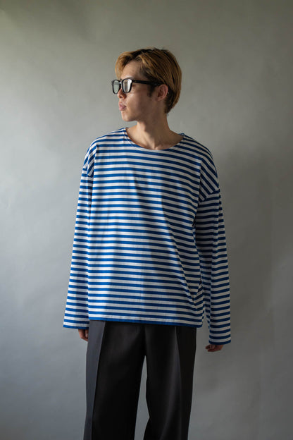 BORDER LONG T SHIRT