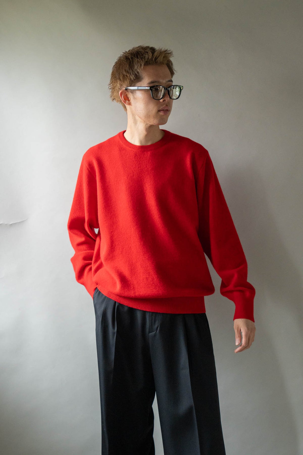 EXTRA FINE WOOL KNIT CREW NECK LS(ST.1634)