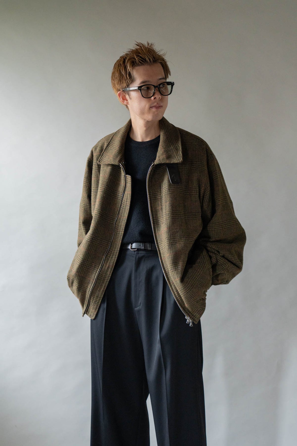 DETATCHABLE COLLAR BRITISH TWEED JACKET(ST.1577)
