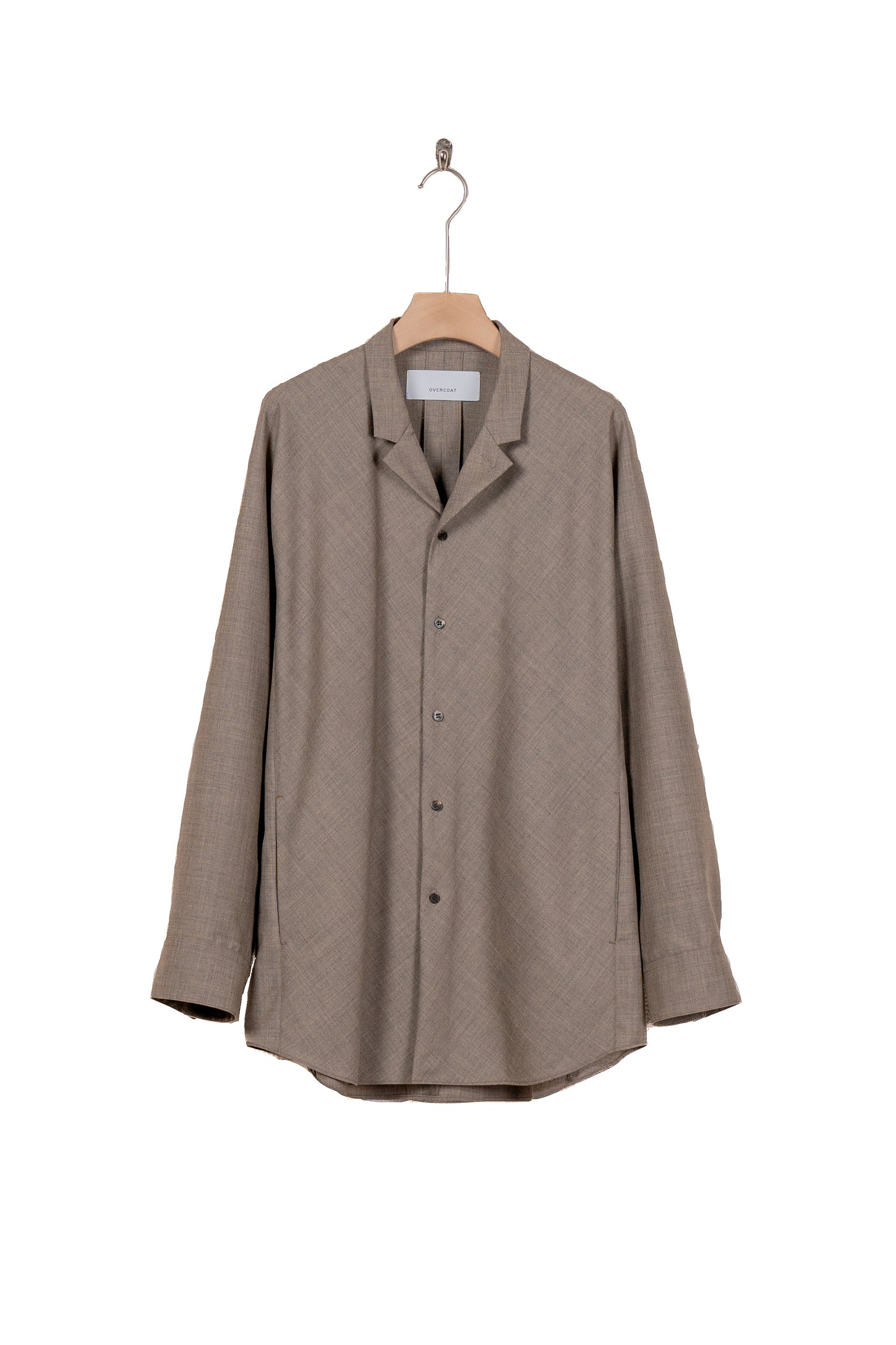 OVERSHIRT WITH NOTCHED LAPEL IN WOOL TROPICAL