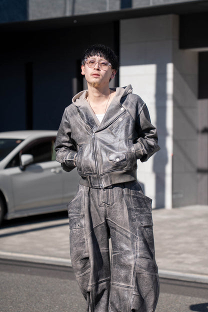 CRACKING COATED RIDERS PARKA .15