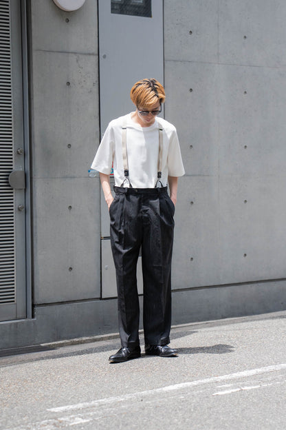 sign別注 Two-tuck trousers with suspenders