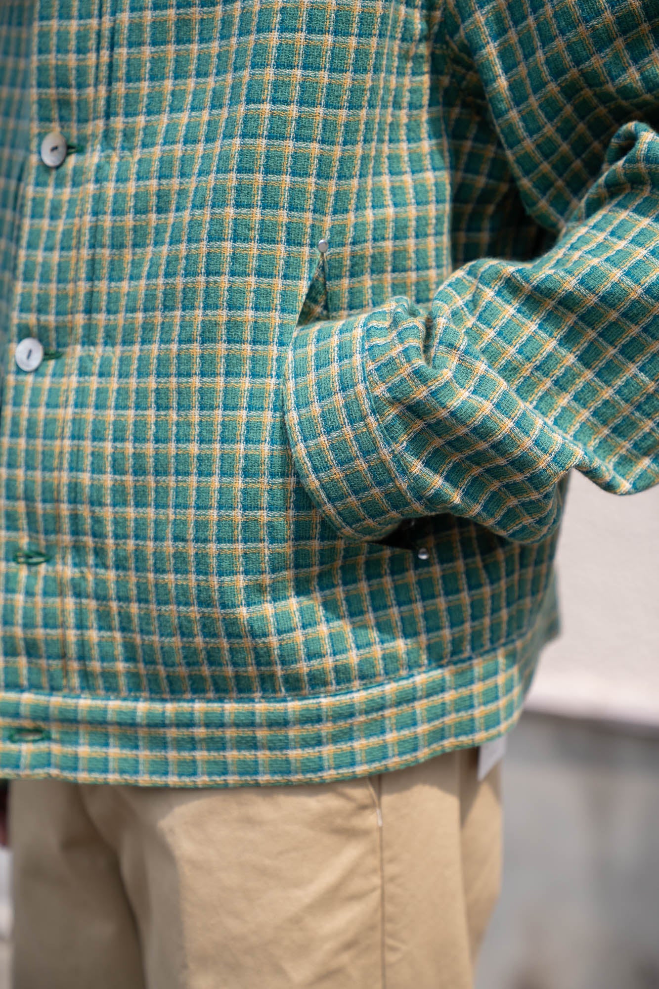 WASHED CHECK JACKET
