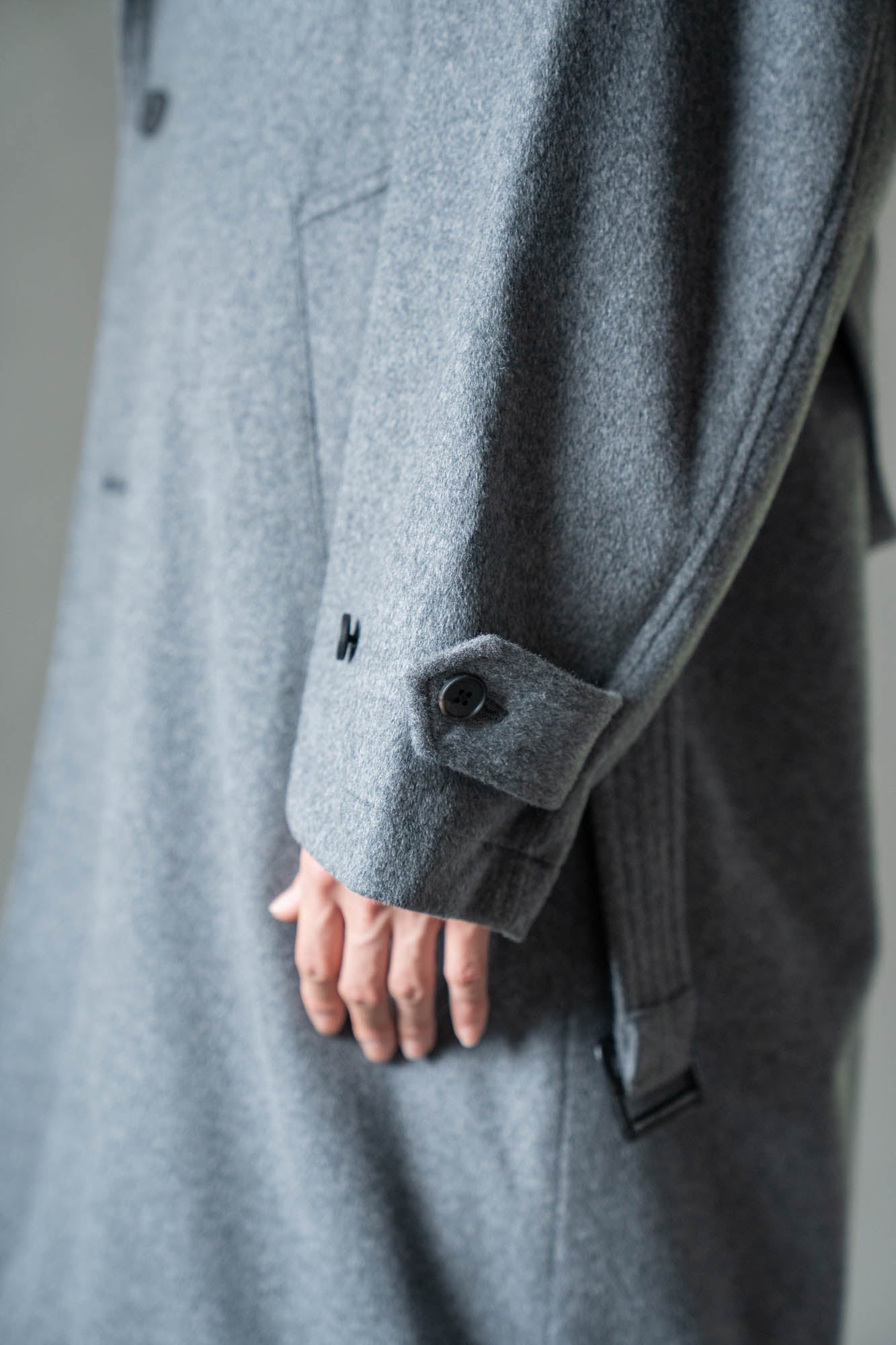 WOOL CASHMERE LAYERED COMBINATION COAT(ST.1539)