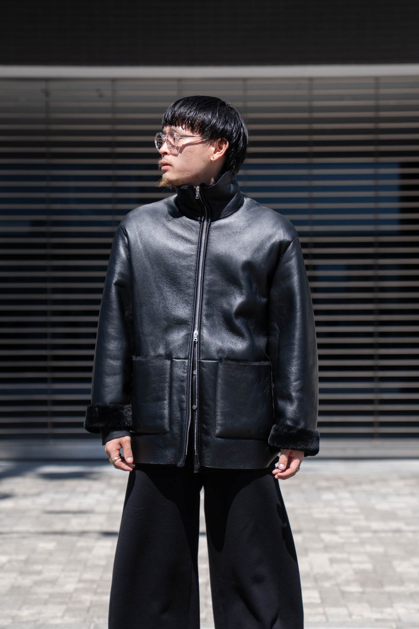 CUT-OFF MOUTON JACKET(ST.1222)