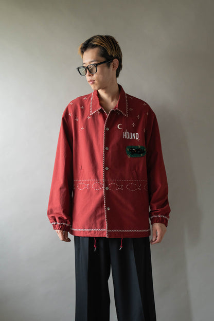 Cross-stitch coach jacket