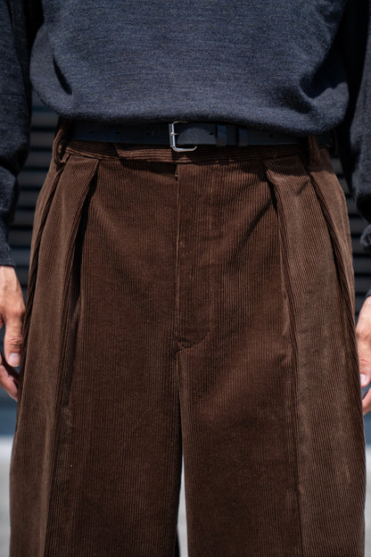 CORDUROY 2TUCK WIDE TROUSERS