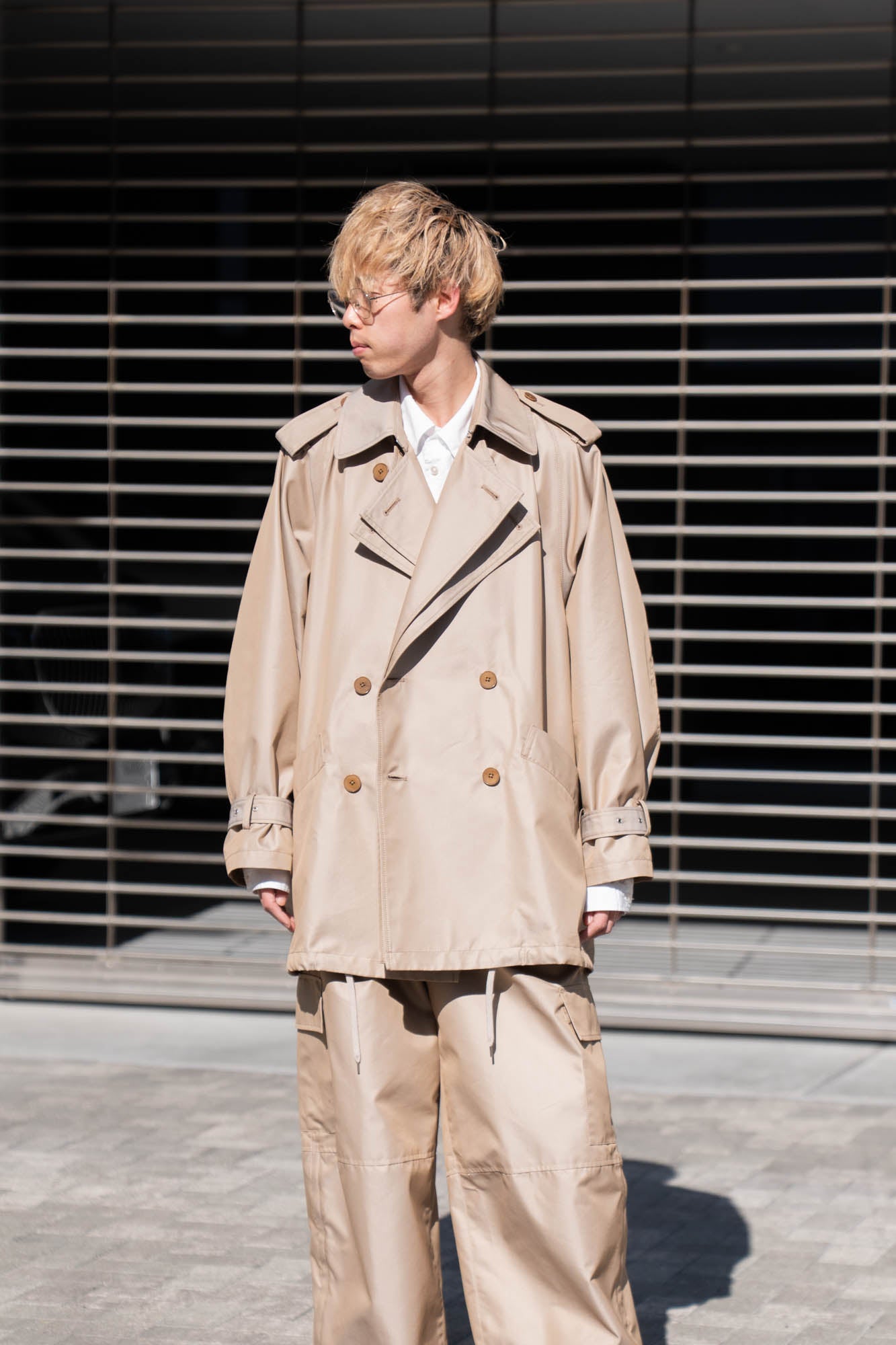 Giza cotton short trench coat – sign | サイン