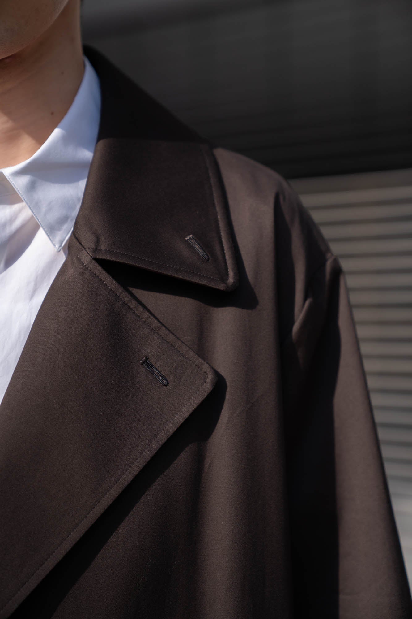 COTTON SATIN OVERSIZED DOUBLE BREASTED COAT(ST.1371)