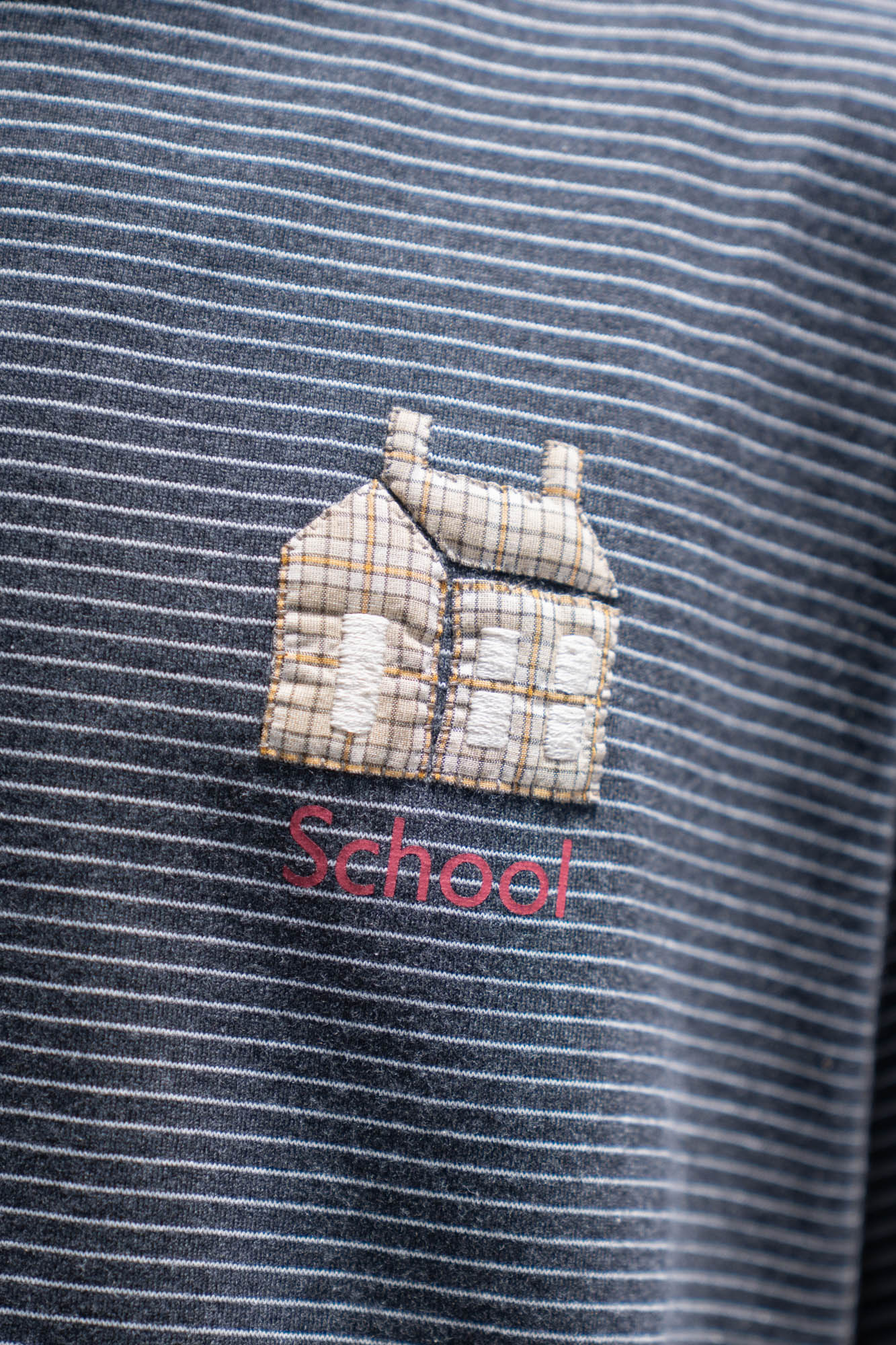 Hand-Embroidered Stripe T-Shirt