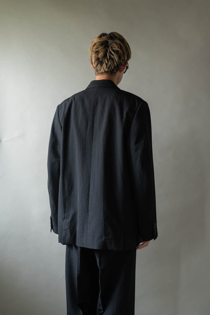 Wool Gabardine Double-Breasted Jacket
