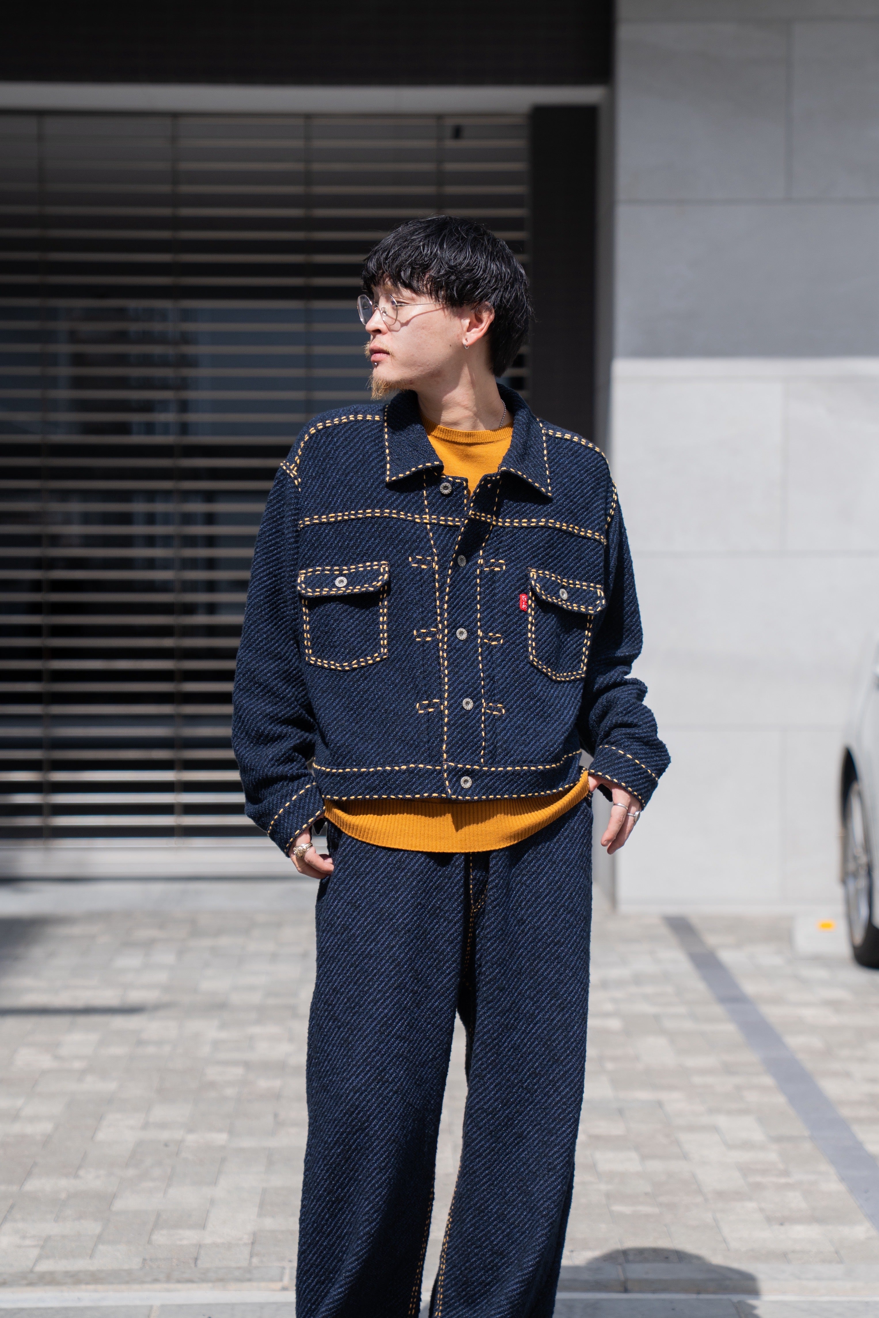 gim context（ジムコンテキスト） - Hand Stitched Rigid Denim Knit