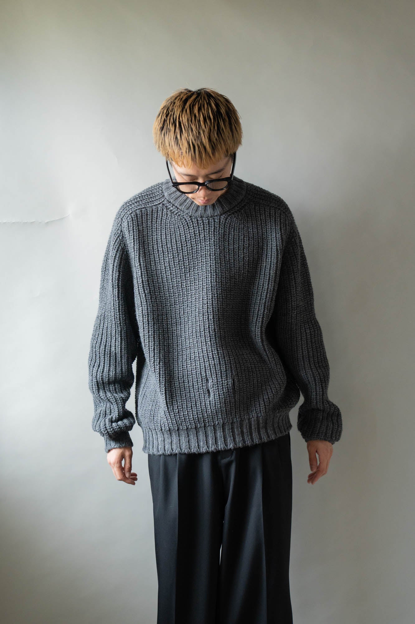 Belt. Slit Knit in Merinos d`Arles