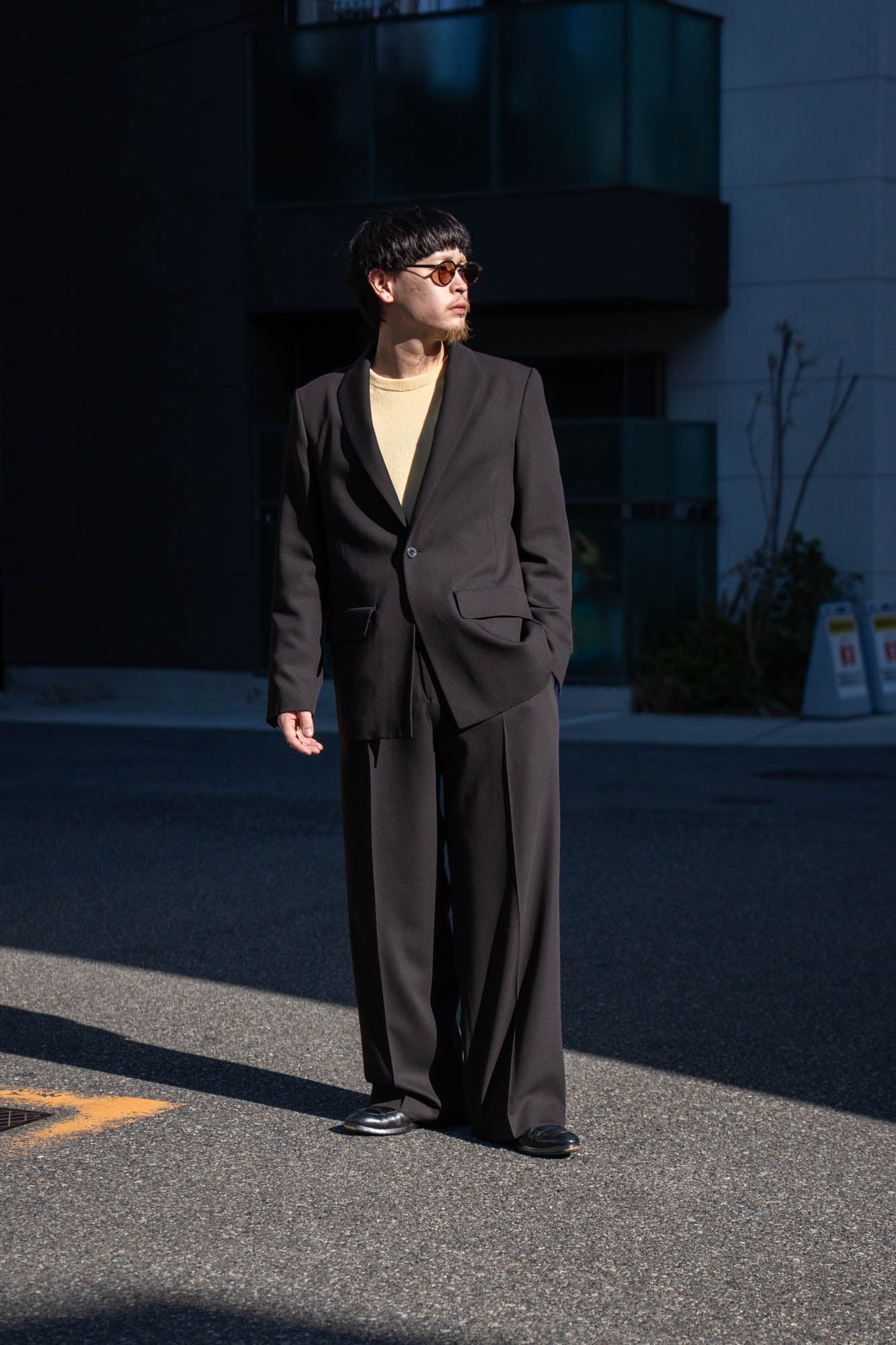 MODIFIED SHAWL COLLAR JACKET