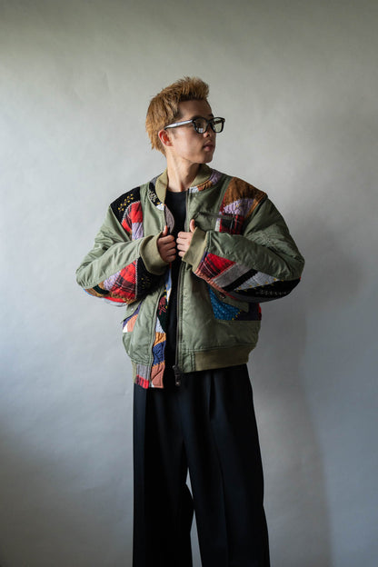 Quilt bomber jacket